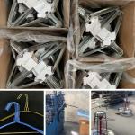 Low Carbon Metal Blue Coated Wire Hangers Smooth Surface For Shirt / Suit