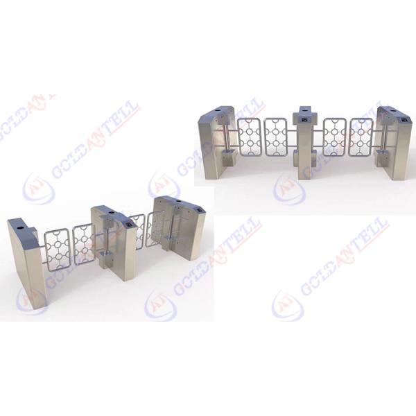 Waterproof Dual Lane Swing Barrier Turnstile Anti Collision Function Movement