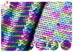 Azo Free Colorful Sequin Lace Fabric With Soft Handfeel 125CM Width