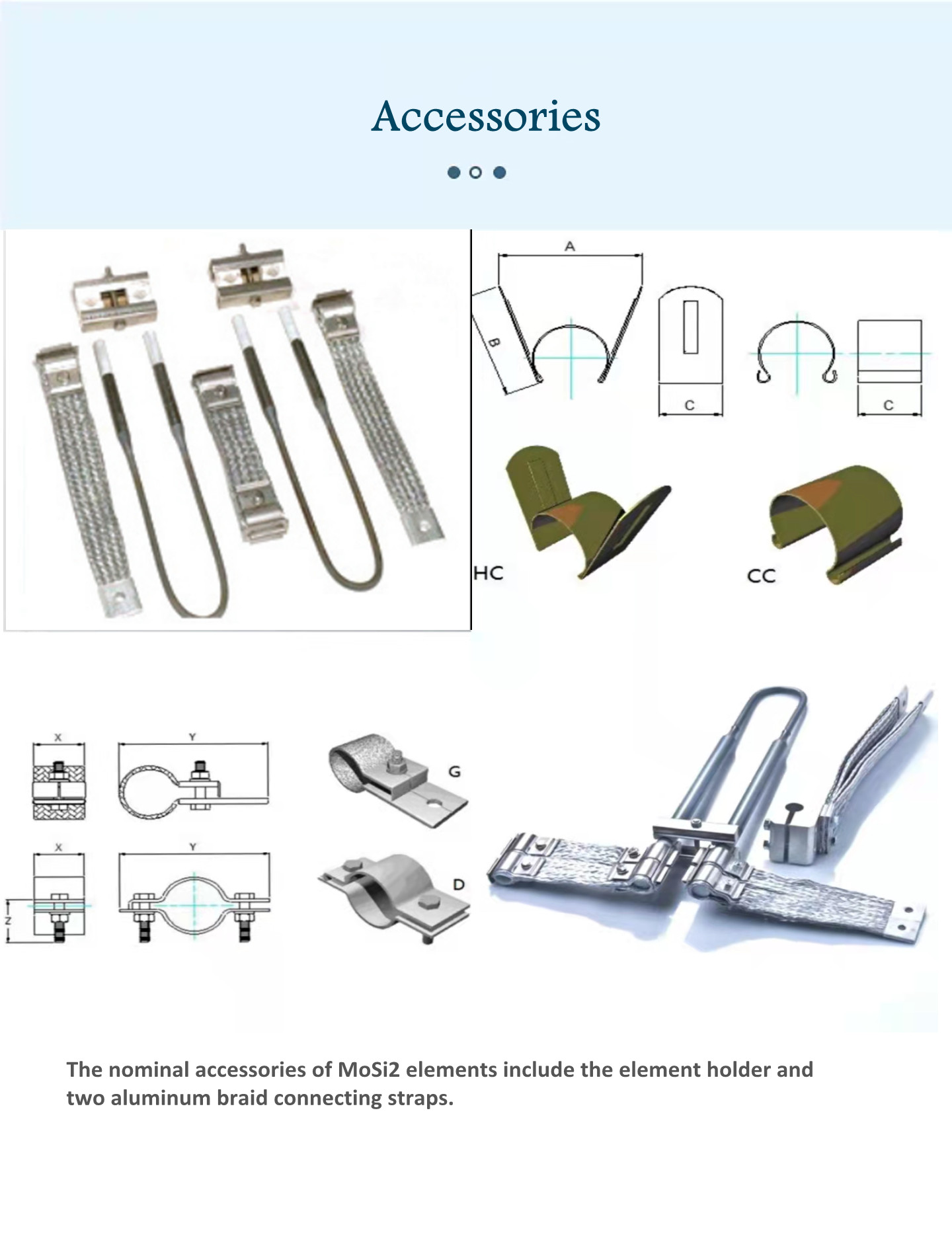 High Quality 1800c U type mosi2 molybdenum disilicide heating element for electric furnace