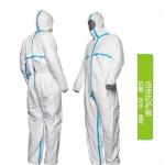 Anti Static Disposable Protective Coverall , Disposable Plastic Coveralls