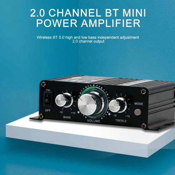 AK-270 12V 30W+30W 2.0 Channel Bluetooth Power Amplifier for Home Theater