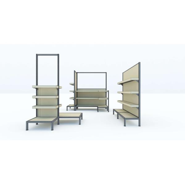 Modular Supermarket Shelving System with 500kg Load Capacity