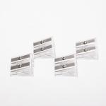 Plastic 11.4mm 2 Hole Pencil Sharpener Transparent