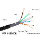 24AWG Bare Copper Network Cable Utp Cat6 Outdoor Anti Freezing Grey / Blue