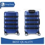 Deep Drawn Aluminum Cabin Luggage , Aluminum Travel Suitcase With Leather Strips