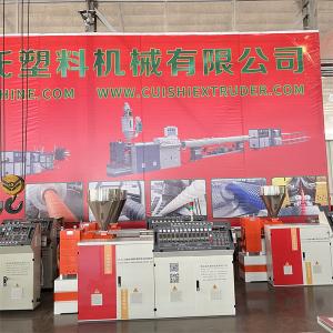 China Rigid PVC Conical Screw Extruder , Plastic Twin Screw Machine on sale