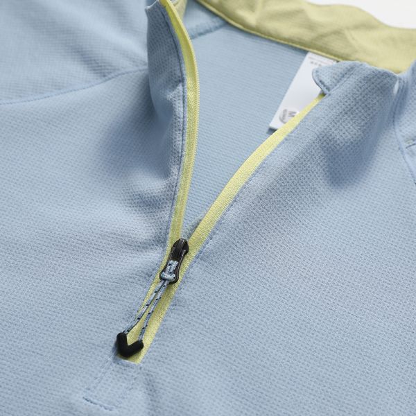 Men's Half Zip Stand Collar Polo Shirt Fine Mesh Polyester Quick Dry Antibacterial Color Block Outdoor Short Sleeve OEM Custom
