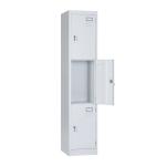 Bedroom Furniture 3 Door Steel Locker Metal Gym Lockers With Adjustable Shelf