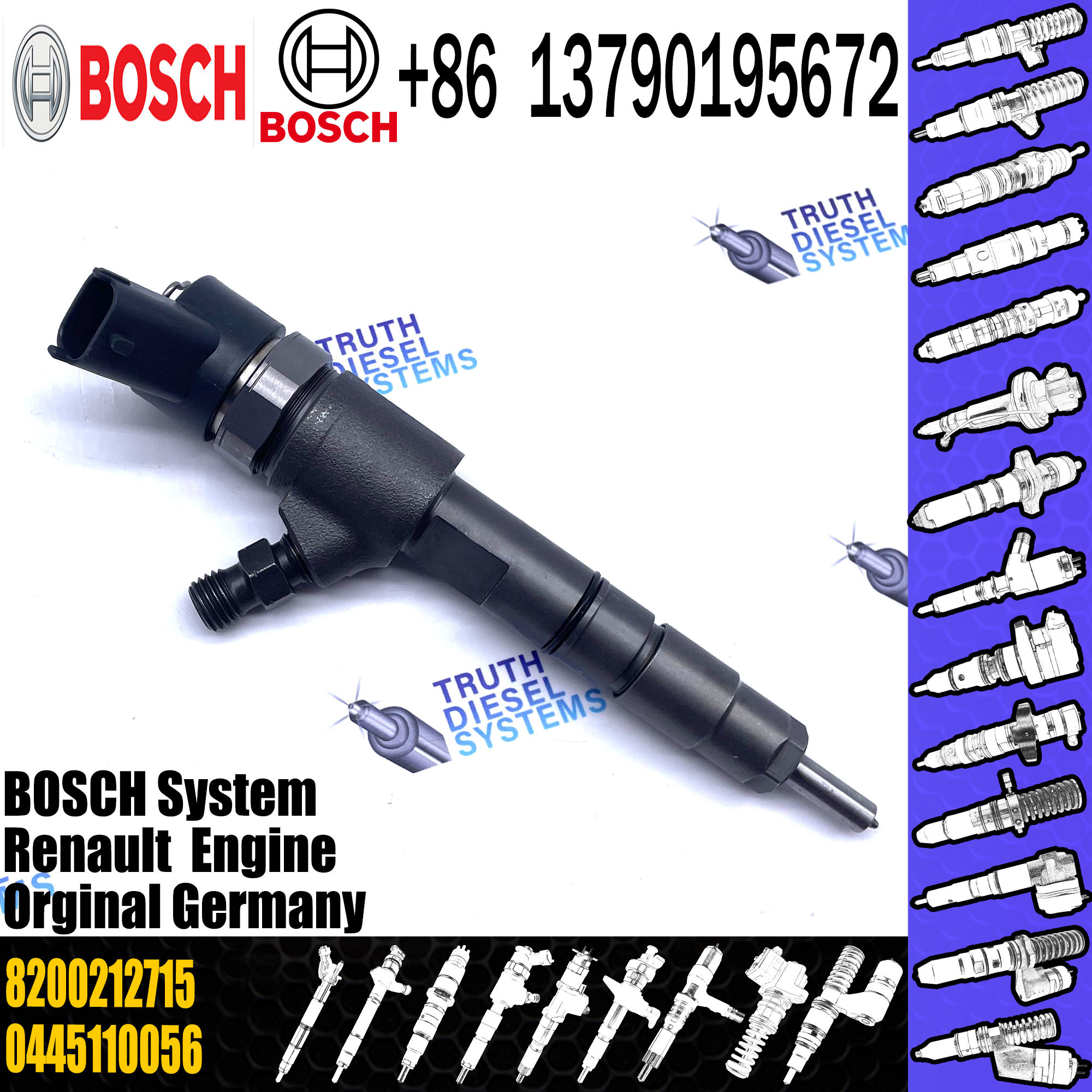 Original New 0445110146 Common Rail Injector For / Opel / Vauxhall 8200212715 8200238528 8201408754 9625542580