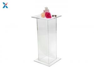 China Square Acrylic Pedestal Display Stands , Clear Acrylic Display Risers Heat Resistant wholesale