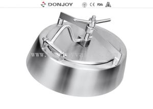 China SS304&amp;316L;Elliptical Tank Manhole Cover Wheel Handle Outward Opening 490*390mm wholesale