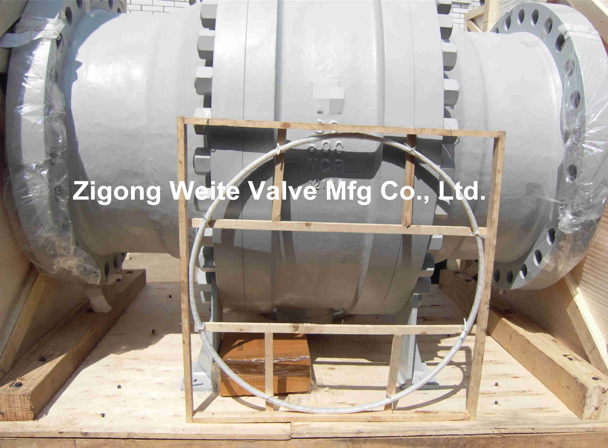 36'' WCB Gear Operated Ball Valve Horizontal Installation Class 600 Large Diameter