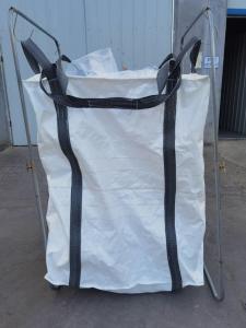 China 2 Tons Industrial Inner Liner Bitumen FIBC Big Bag Woven PP Bulk Bag With Surround Belt For Concrete Cement wholesale