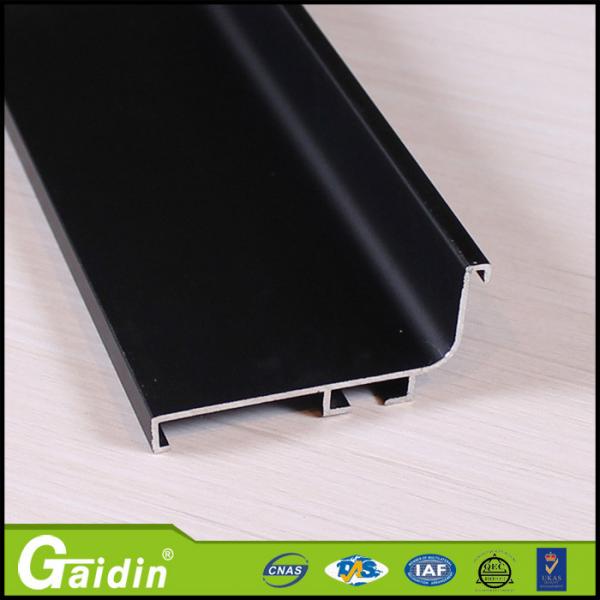 Quality Alloy 6063 Champagne Brushed Aluminium Extrusion Profile For Cabinet for sale