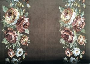 China Polyester Embroidered Curtain Fabric / Velvet Embroidered Fabric wholesale