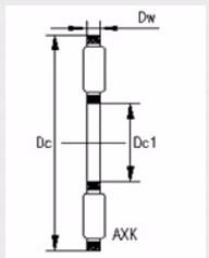 Cylindrical Needle Thrust Bearings 37mm Radial Needle Bearing