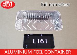 China Rectangle Aluminum Foil Food Containers , L161 Aluminium Foil For Food Packaging on sale