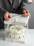 Transparent Custom Luxury Clear Tall Wedding Food Handmade OEM Square Plastic