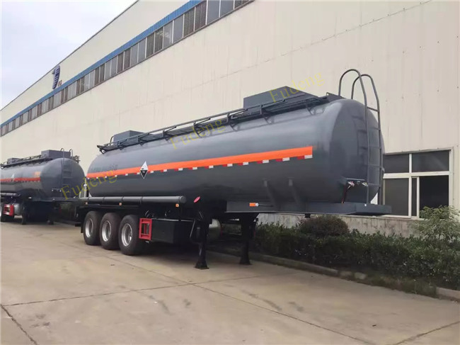 Steel Asphalt Fuel Tanker Semi Trailer Automatic Air Brakes 30 - 70 Cubic