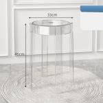 Modern Acrylic Counter Bar Stool In Clear - Fully Assembled High Transparent