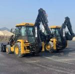 2.5 Ton Wheel Type Excavator Backhoe Loader Design with 2740mm Bucket Dumping
