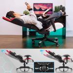 White PU Leather Racing Gaming Chair for Comfortable Gaming in Office/Home
