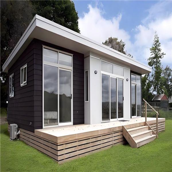 Modern Green Prefabricated Dwellings with Low Carbon Features