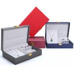 Customer's Logo Hanhong PU Leather Jewelry Box for Rings Earrings Pendants and