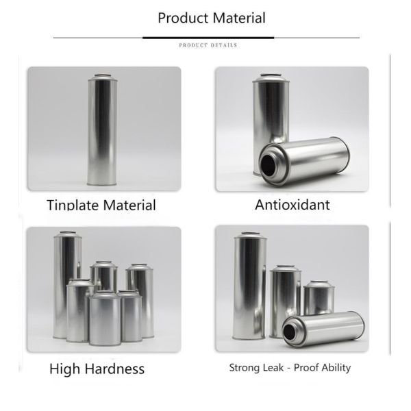 Refillable Aerosol Spray Can Empty Tinplate Container For Paint Coating Petroleum Chemical Adhesives