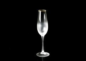 China FDA Logo Printing 7 Oz Champagne Flutes , 24cm Personalised Crystal Champagne Flutes wholesale