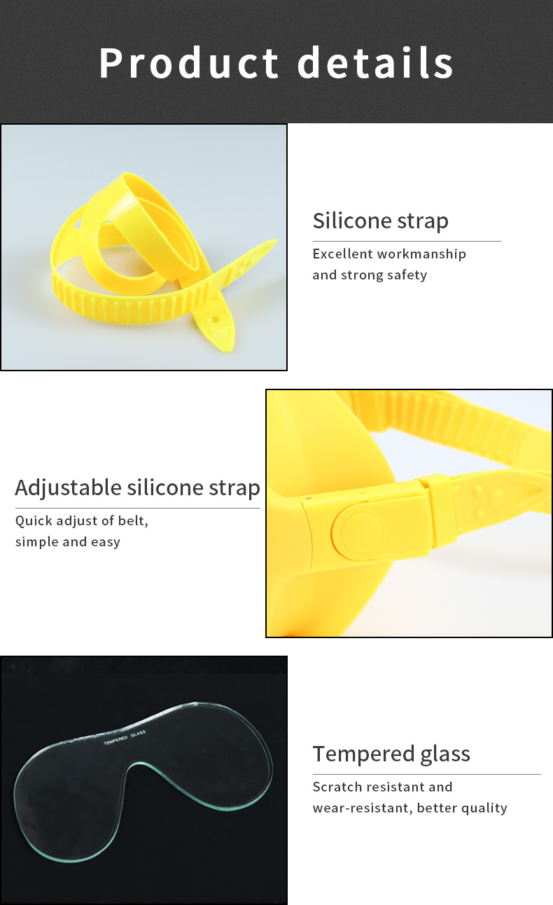 Frameless Snorkeling Goggles Single Lens Silicone Scuba Adult Diving Mask for Spearfishing