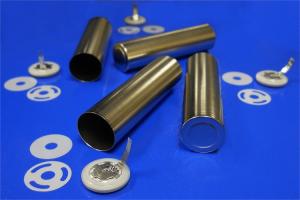 China Nickel Plated A3 Steel Battery Materials 18650 Cylinder Cell Case With Anti Explosive Cap wholesale