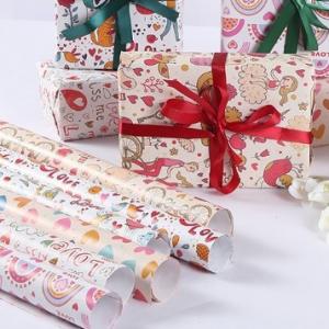 China Inkjet Printing Technology Birthday Wrapping Paper Sheets Gift Wrap Paper Roll on sale