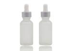 Frosted Transparent Essential Oil Dropper Bottles 30ml , Cosmetic Glass Dropper