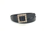 Women Party 1.5cm Dressy Rhinestone Belts With Alloy Buckle