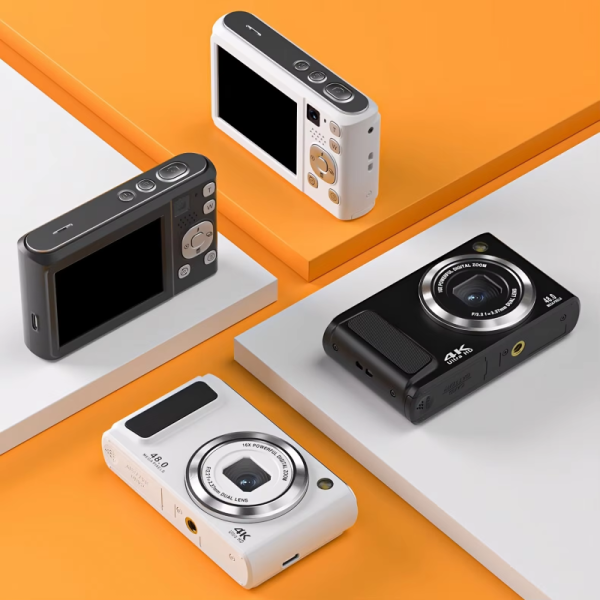 Retro Compact 4K Kids Digital Camera Video Recording Long Lasting Battery Optical Zoom