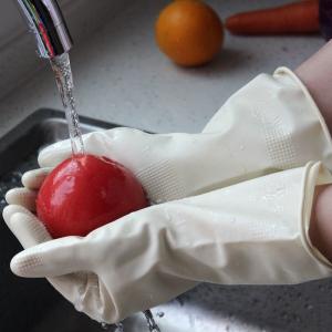 China Reusable Unlined 30cm Rubber Cleaning Gloves Size S M L XL wholesale