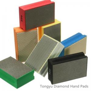 China 90mm Electroplating Diamond Hand Sanding Pads Polishing Stone wholesale