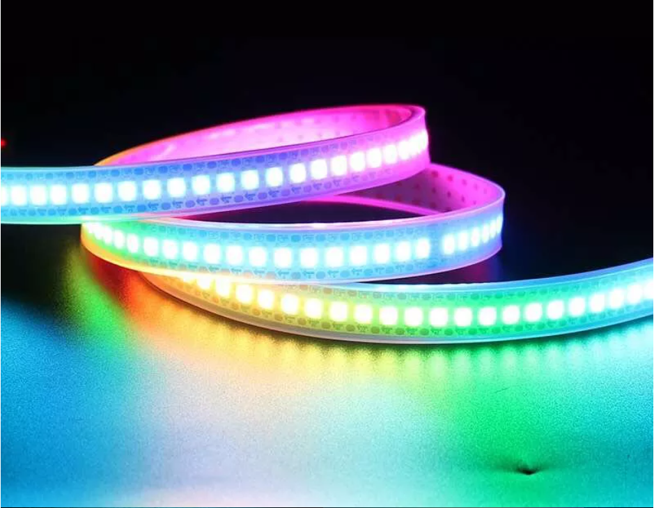 High Quality Digital Addressable WS2811 60led/Meter Dc12v Ip67 10mm Pixel Light Rgb Led Strip For Commercial Building