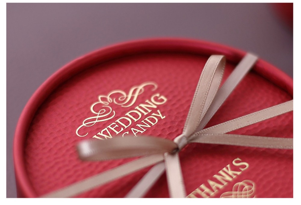 Custom Logo Recyclable Truffle Packaging Round Cardboard Chocolate Box Favors Gift For Wedding Souvenirs