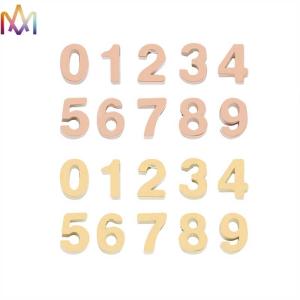 China Multicolor Stainless Steel 3D Digital Numbers Pendant wholesale