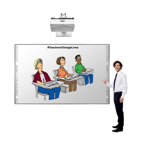 86 Inch Intelligent Digital Whiteboard with 60 Million Touch Interactions and Infrared Technology