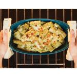 Bubble And Brown Ceramics Oval Baker Set 2 Piece Baking Multi Functional