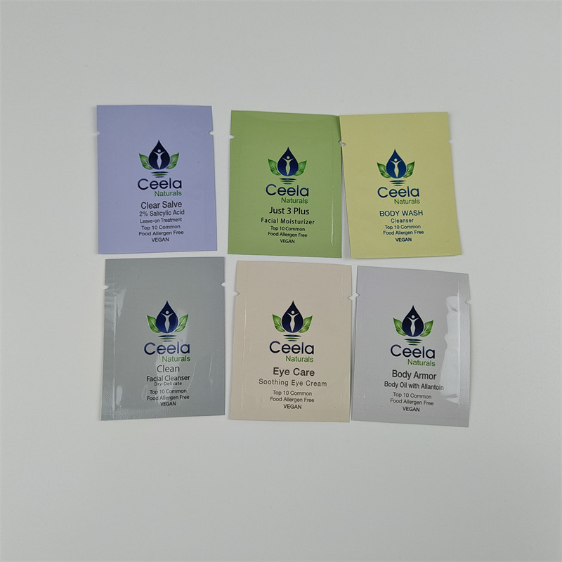 Professional Cosmetic Packaging Bag Max.10 Colors Flat Bag Free Samples Packets