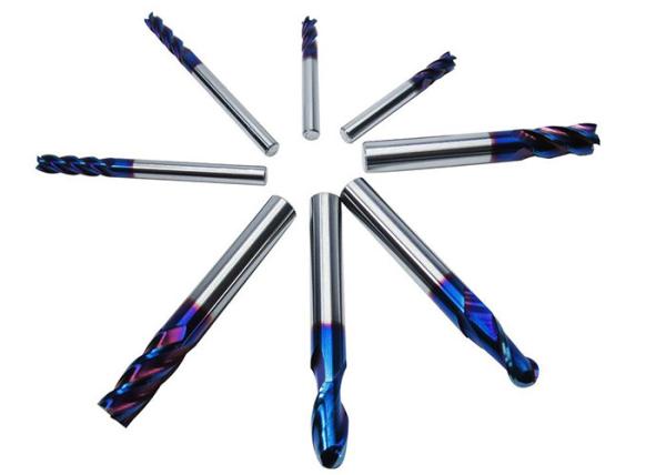 Square / R Radius Flute Tungsten Carbide End Mill Cutting Tool For Metal