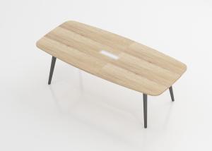 China Melamine 6 Person Conference Table , Meeting Room Desk Customized Size wholesale