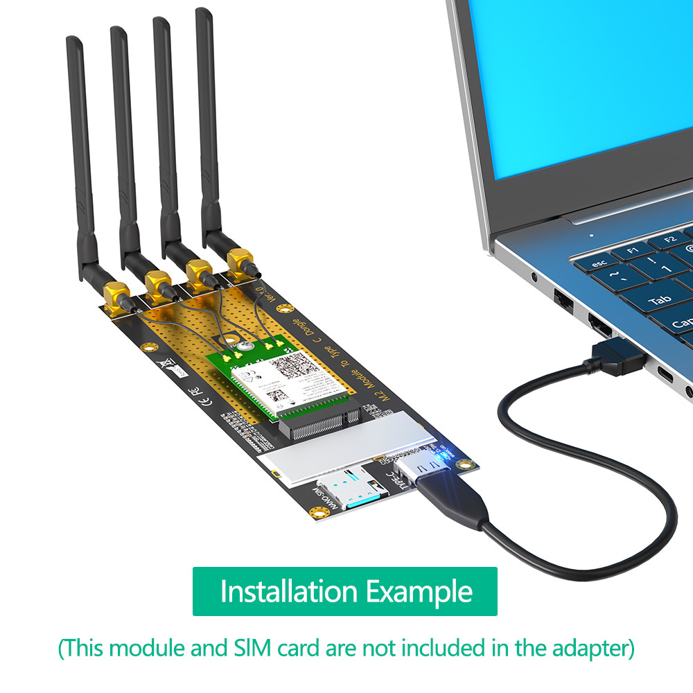 Customized PCI-E NGFF To M 2 NVME Adapter For RM500Q RM500U Module