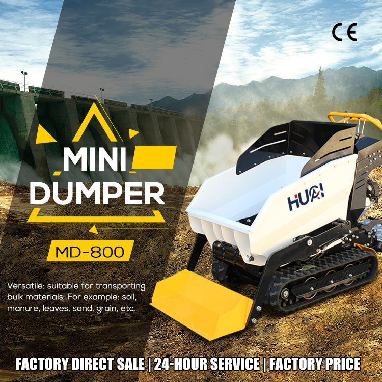 Crawler Dumper Mini Oil Palm Farm Transporter MINI Dumper 1 Ton 2 Ton Crawler Carrier