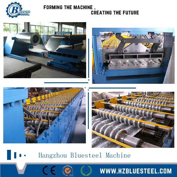 Metal Deck Flooring Systems Floor Deck Roll Forming Machine 5.5 Kw